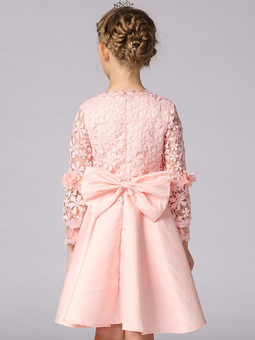 Ericdress Floral Lace Patchwork Bowknot 's A Line Dress img 1