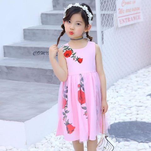 Ericdress Floral Print Bowknot 's Sleeveless Summer Dress img 1